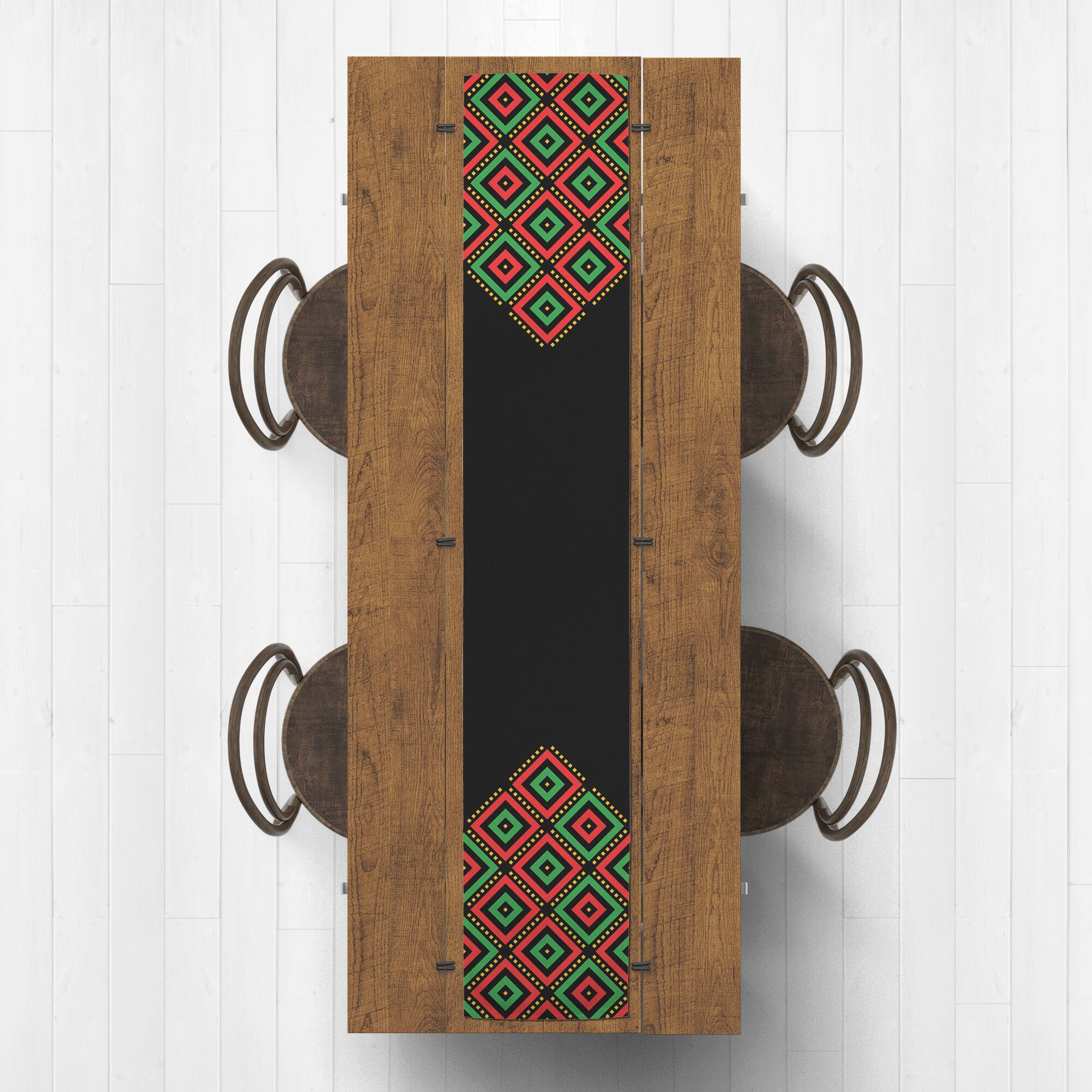 72" Diamond Kwanzaa 2 Table Runner